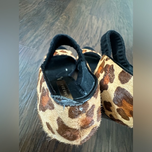 BCBG Maxazria Stack Heel Sandal Pumps Multi Black Brown Camel Animal Print 7M - Picture 6 of 9